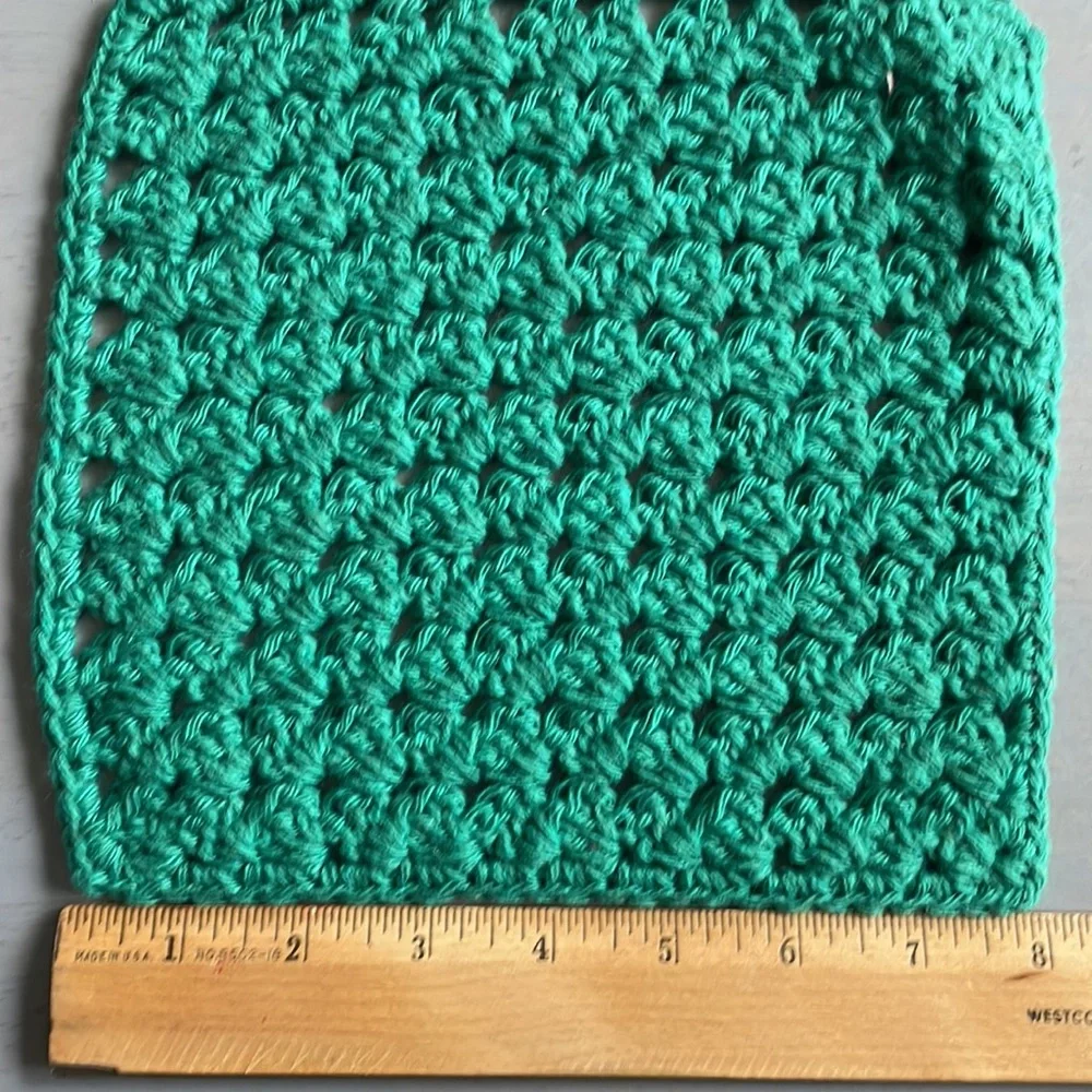 4 Hand Crocheted Washcloth Dishcloths - 100% Cotton